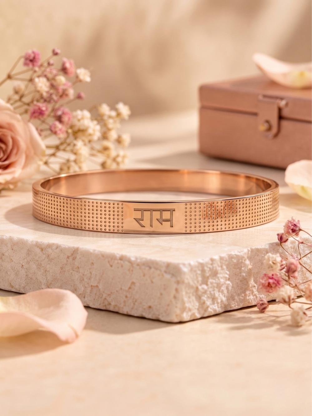 LuceX Rose Gold Rama Premium Kada - 1